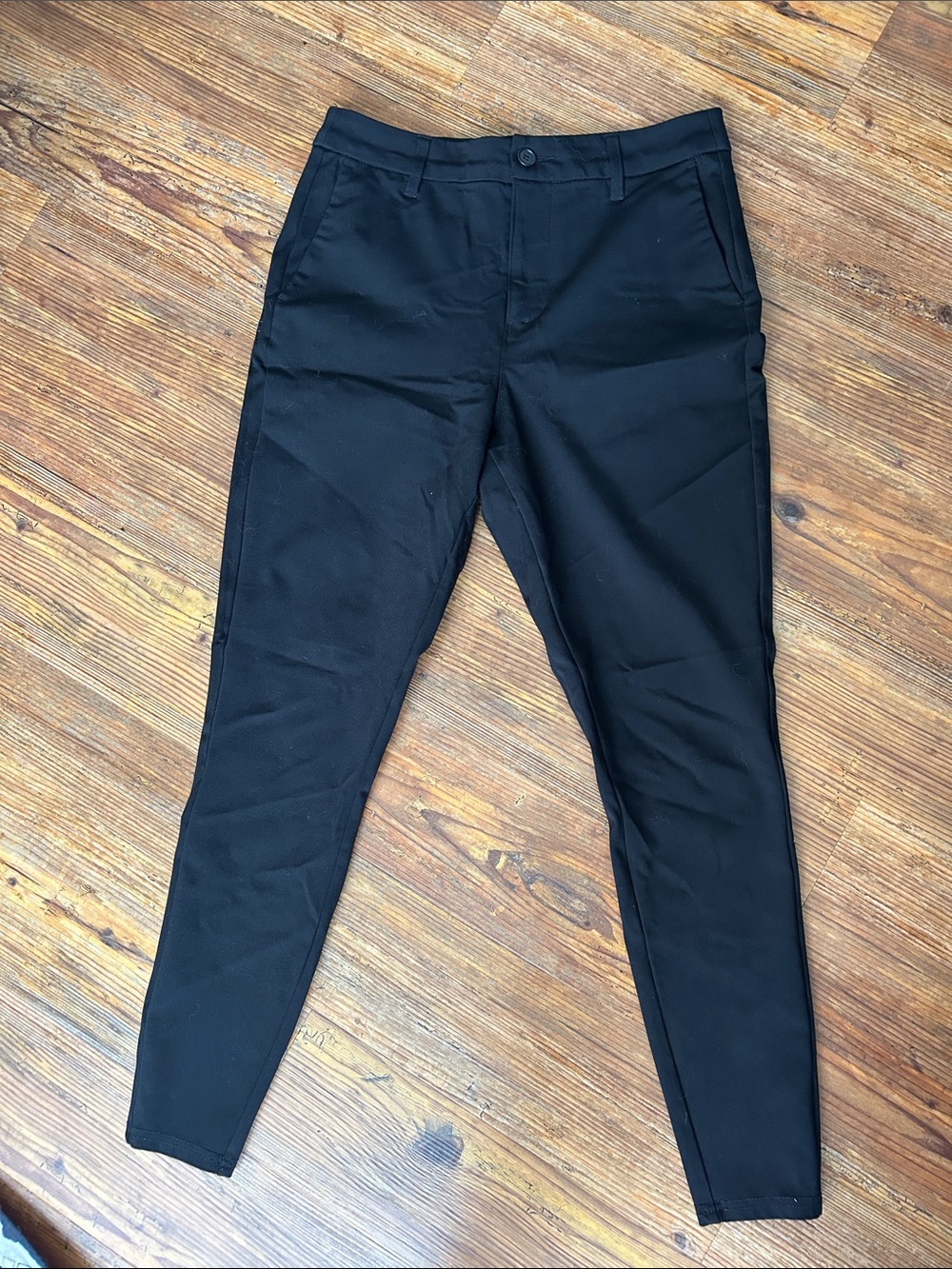 Women’s High Waisted Black Stretch Chino Pants